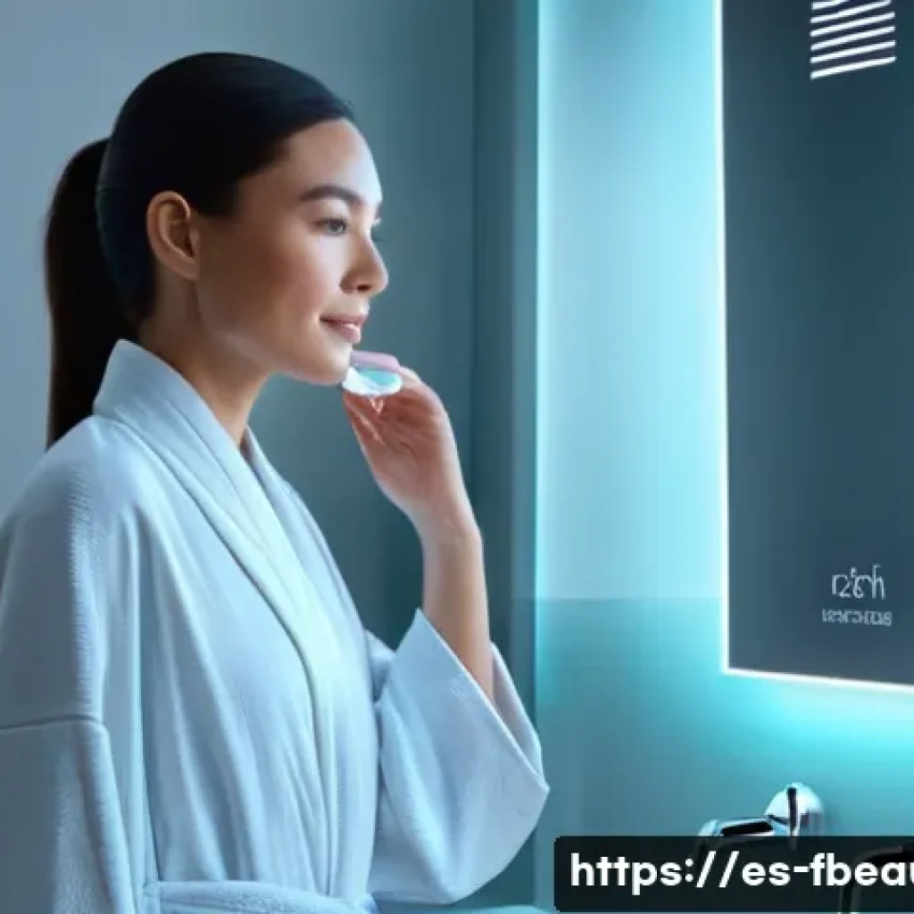 스킨케어 맞춤형 기술 - **Prompt: Empowered by Personalized Skincare DNA Analysis**
    A sophisticated woman, around 30-40 ...